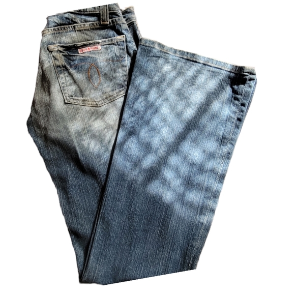 HUDSON | Vintage 2002 Made in USA Mid Waist Flared Jeans w/Zip Pockets Sz.29 - Picture 2 of 16